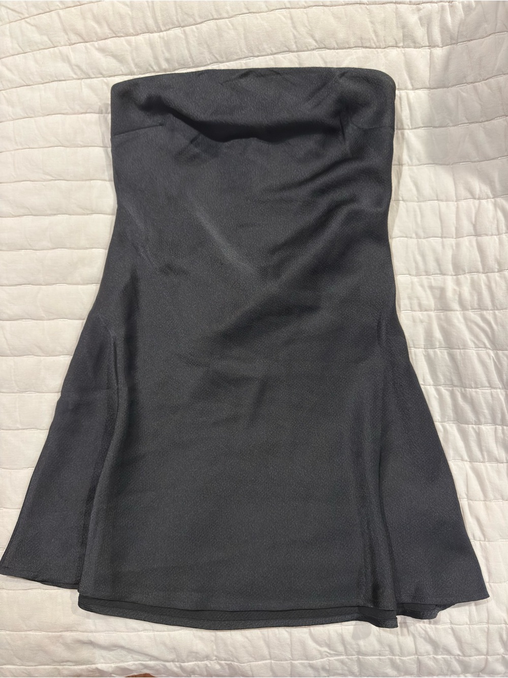 Forever 21 Strapless Black Flared Mini Dress